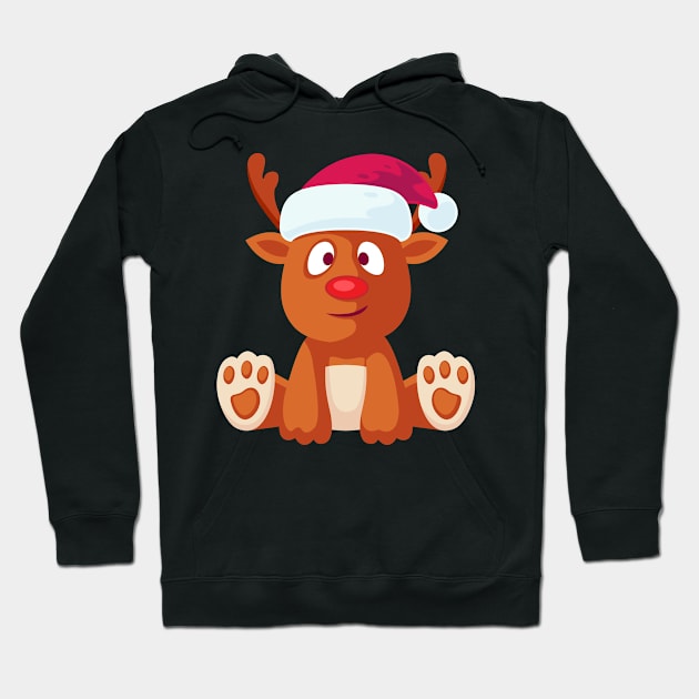 Christmas cute baby reindeer Hoodie by andytruong